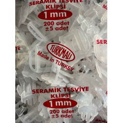 1 mm Fayans Tesviye Klipsi 200 Adet