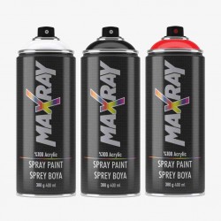 MAX RAY SPREY BOYA MAT SİYAH 400ML 